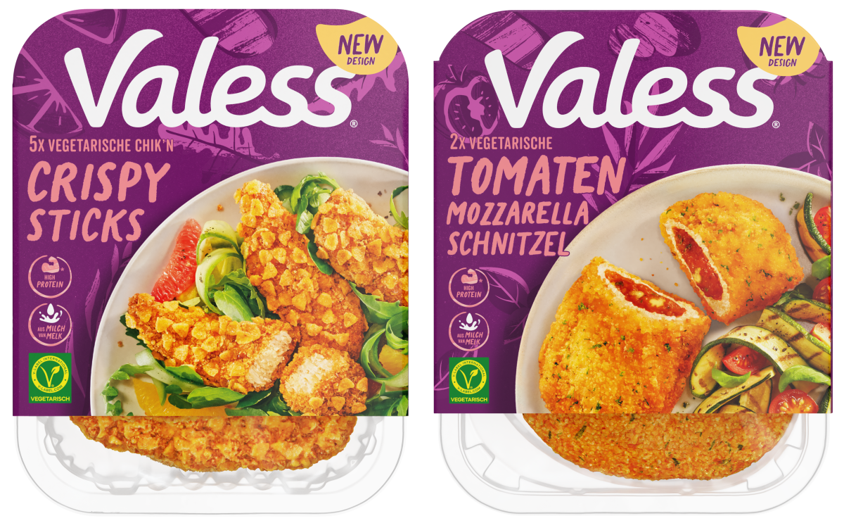 Produktpakete von Valess Vegetarische Chik'n Crispy Sticks und Valess Vegetarische Tomaten Mozzarella Schnitzel